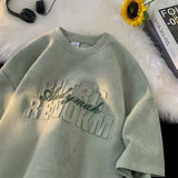 Men T Shirt Heavy Suede Summer Retro Easy Matching