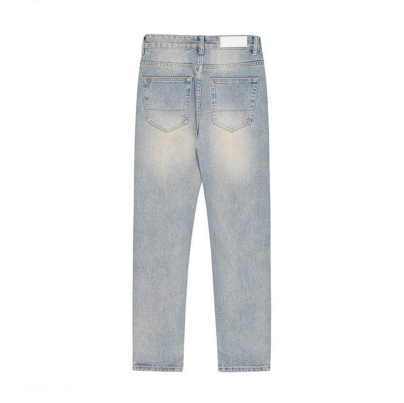 Men Jeans Bright White Old Leisure