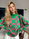 Women Work Business Casual Sweats Loose Knitted Sweater Turtleneck Sweater