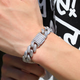 Bracelet Zircon Cuban Chain Bracelet Trendy Vintage Spectrum Jesus Pieces