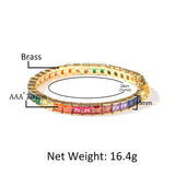 Bracelet Bracelet Copper with Colored Zircon Tennis Spectrum St. Valentine's