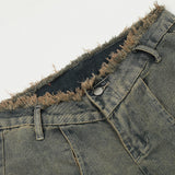 Men Jeans Patch Retro Loose