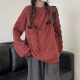 Women Pullover Sweater Thickened Thermal Knitting