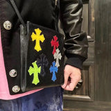 Chh Chrome Heart Leather Bag Colored Leather Cross