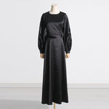 Bohemian Dress French Satin Evening Gown