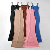 Women Dresses Summer Sexy Stretch Slim Fit Beach Dress with Suspenders