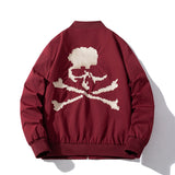 Mens Vintage Jackets Dark Baseball Uniform Bomber Jacket