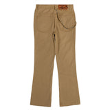 Men Jeans Chain Decoration Overalls Stitching Solid Color