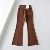 Women Jeans Retro Slimming Bell-Bottom Pants Sexy