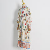 Bohemian Dress Fashion Lantern Sleeve Dress