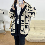 Women Knitted Cardigan Thick Knit Cardigan plus Size