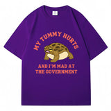 My Tummy Hurts and I'm Mad At The Government Frog Meme T-shi