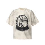Unisex T-Shirts Saint Michael Vintage Loose Casual T-Shirt