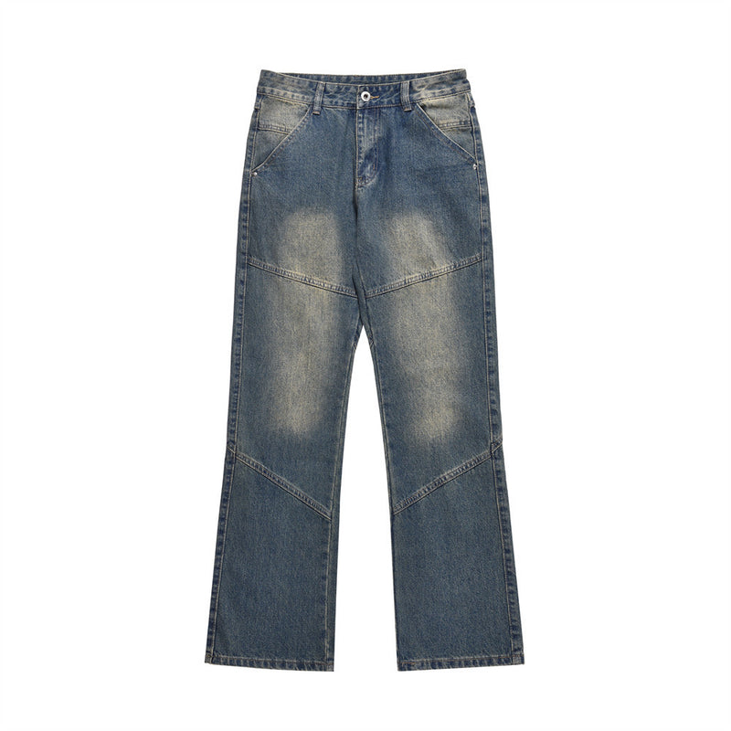 Men Jeans Personalized White Stitching Loose