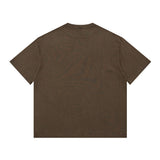 Men T-Shirt Distressed Loose Solid Color