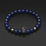 Bracelet Tiger's Eye Volcanic Stone Agate Microencrusted Zircon Hip Hop Royalty