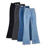 Women Jeans Flared Jeans Slim Fit