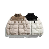 Unisex Coat Corduroy Stitching Thickening Cotton-Padded Coat