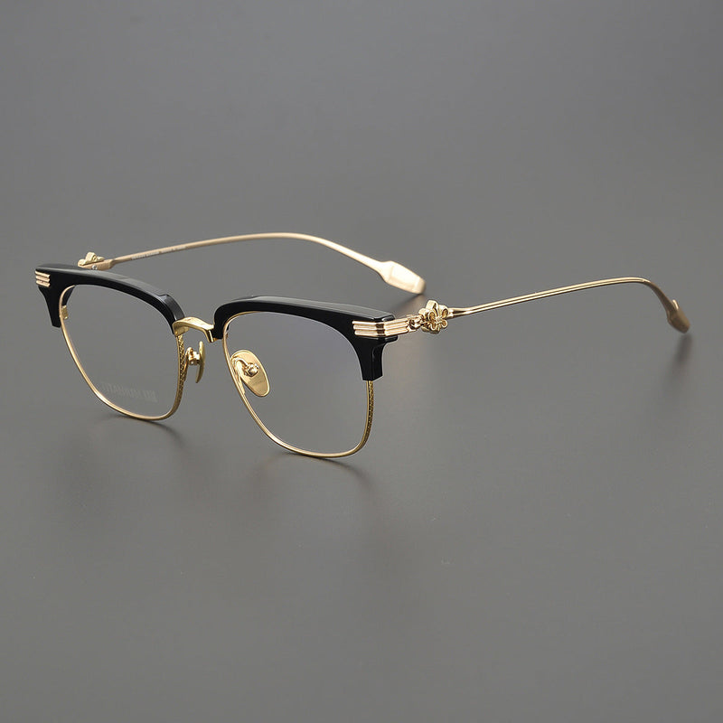 CHH Chrome Hearts Glasses Japanese fashion ultra-light pure titanium half-frame glasses frame