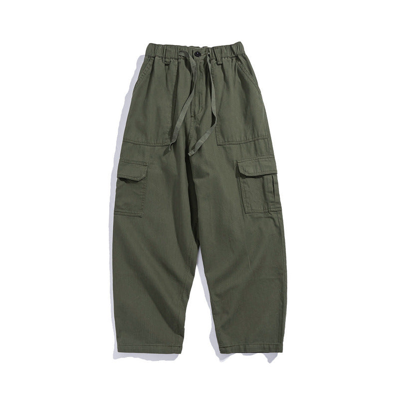 Cargo Pants Japanese-Style Retro Overalls All-Match Stitching