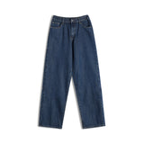 Men Jeans Distressed Cargo Pocket Casual Elastic Waist