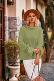 Women Pullover Sweater Fashion High Collar Pullover Knitted Sweater