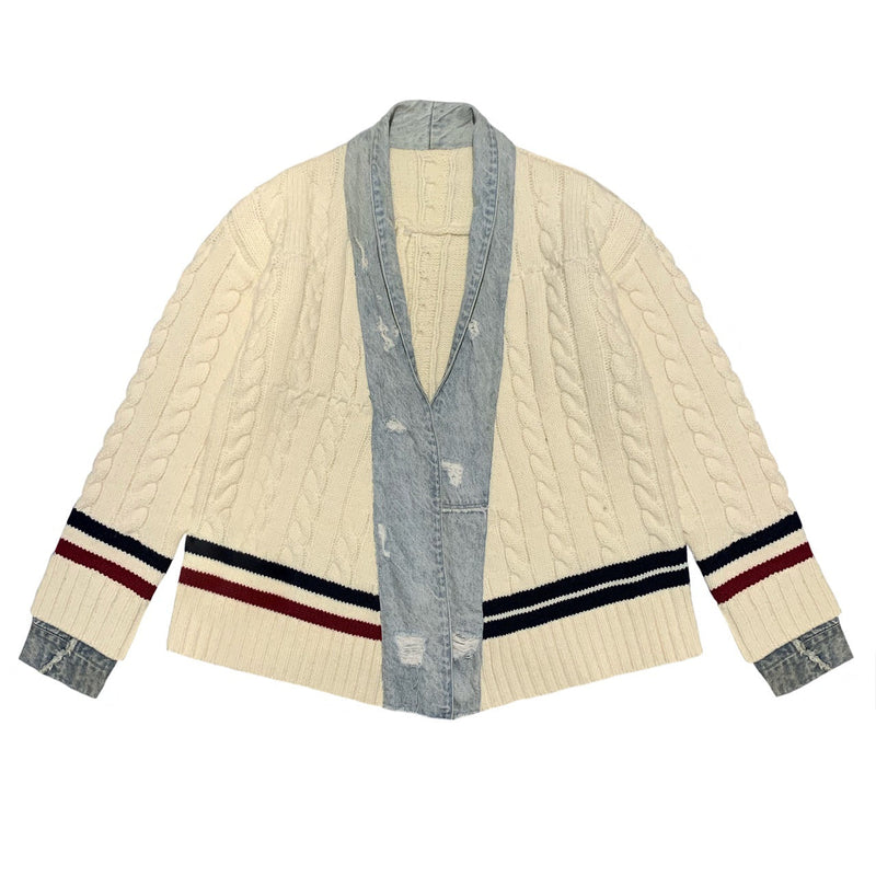 Kapital Jack Kapital Vintage Patchwork Denim Jacket Idle Style Loose Design Outer Wear Cardigan