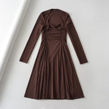 Women Dresses Pleated Temperament Dress