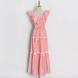 Bohemian Dress Plaid Temperament Long Dress