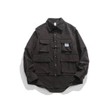 Unisex Shirt Baggy Coat Handsome Removable Sleeves