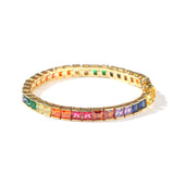 Bracelet Bracelet Copper with Colored Zircon Tennis Spectrum St. Valentine's