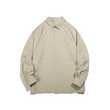 Unisex Shirt Cityboy Pure Cotton Solid Color Loose Casual