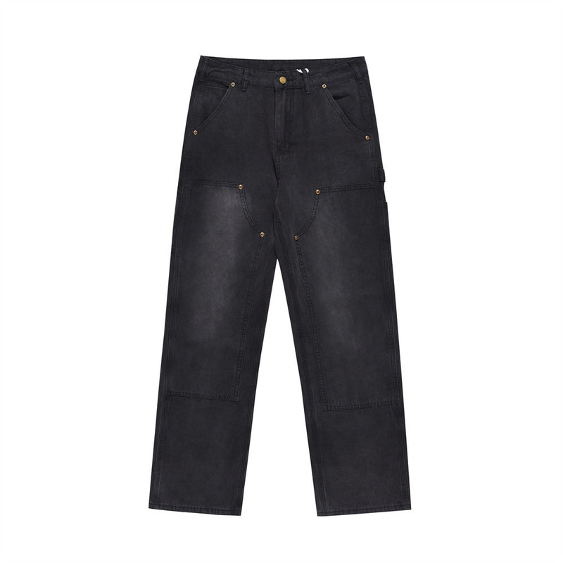 Men Jeans Loose Pockets Leisure