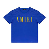 Amiri T Shirt Gradient Letter Flower Casual Short Sleeve T-shirt