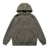 Men Fleece Lined Hoodie Embroidered Hoodie Long Sleeve Sports Hoodie Winter