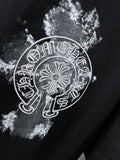 Chh Chrome Hearts T Shirts Summer three-dimensional Sanskrit embroidered alphabet casual short-sleeved T-shirt