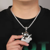 Jewelry Cartoon Diamond Silver Star Kirby Pendant Fashion Versatile Kirby St. Valentine's Spectrum Jesus Pieces