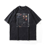 Men T-Shirt Retro Distressed Oversize Summer