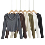 Women Hoodie Sexy Short Slim Fit