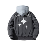 Mens Vintage Jackets vintage jacket baseball jersey cotton jacket couple hooded