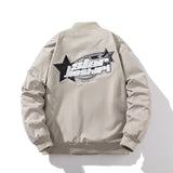 Mens Vintage Jackets Air Force Flight Suit Hooded Jacket Padded Baseball Suit