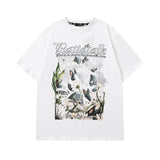 Men T-Shirt Oil Painting Printing Couple