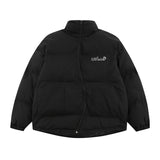 Men Coat Stand Collar Pure Color Thickened All-Matching Cotton-Padded Jacket