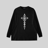 Amiri Sweatshirt AMI pattern print crew neck long sleeve men and women