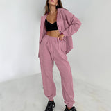 Women Co-Ords Autumn and Winter Long-Sleeved Shirt Sports Style Fashion
