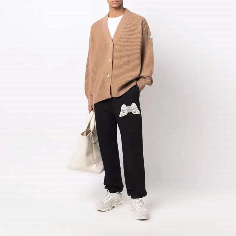 Palm Angels Pants Wings Embroidery Casual Long Men's and Women's Sports Pants