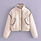 Women Cotton Coat Fashion Casual Loose Leather