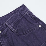 Men Jeans Gradient Color Multi-Pocket