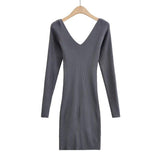 Women Dresses Slim Knit Dress Sweater