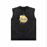 Purple Brand Distressed Tank T Shirts Distressed Sleeveless T-shirt Vest